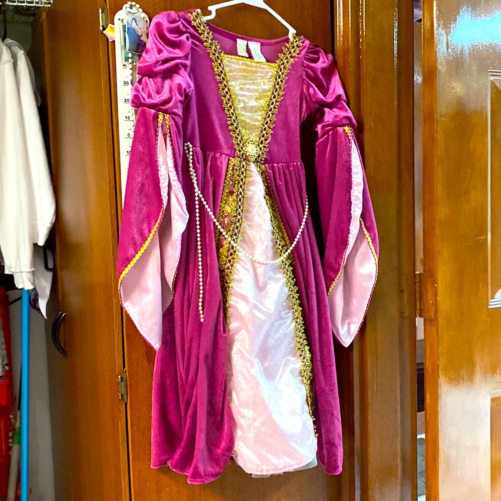 This is a light purple Rapunzel dress that has been used twice with no rips